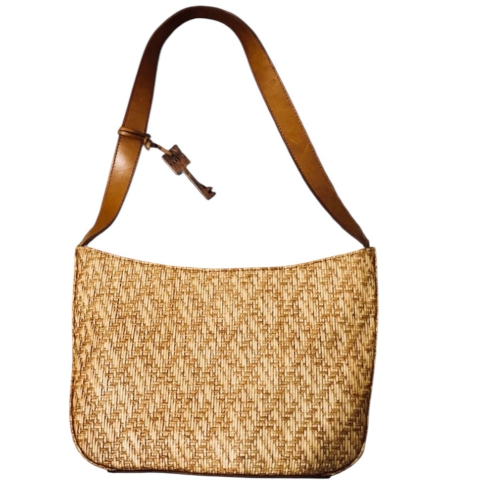 Fossil  Tan Woven Shoulder Bag